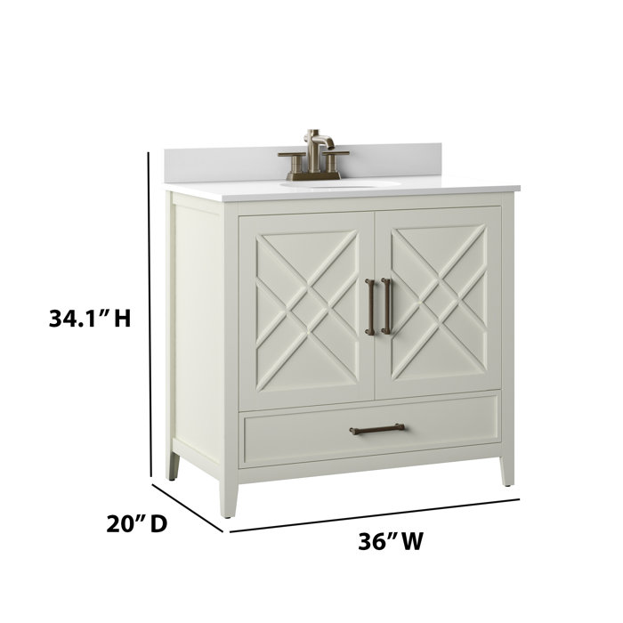 Sand & Stable Brecken 36'' Freestanding Single Bathroom Vanity with